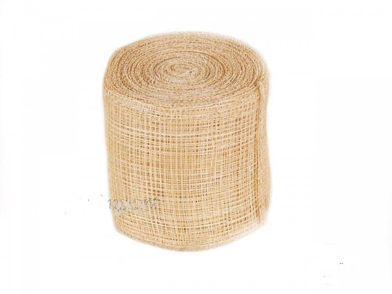 JUTE RIBBON NATURAL 916 CM X 7.5 CM - Evergreen Silk Plants