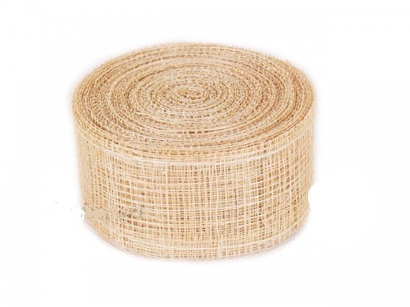 JUTE RIBBON NATURAL 916 CM X 3.75 CM - Evergreen Silk Plants