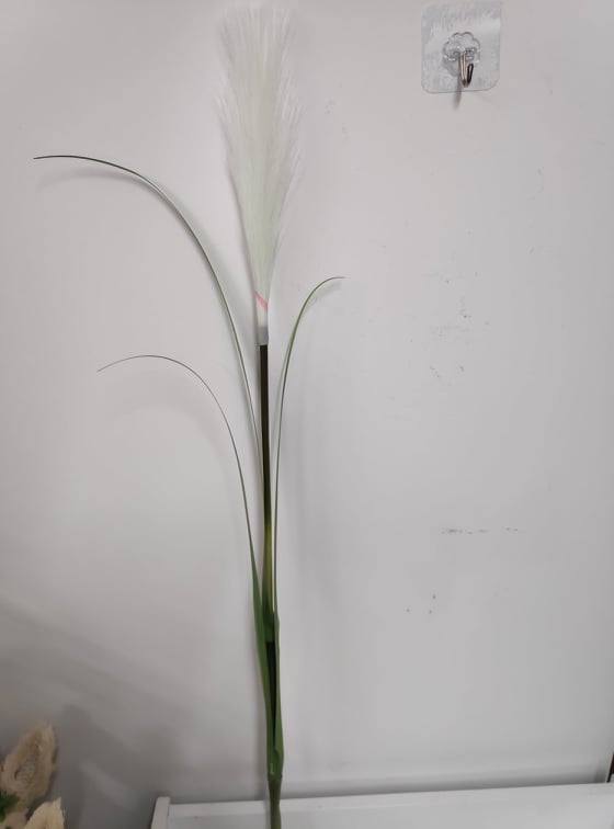 Leafed Pampas Grass White with Green Hue - Evergreen Silk Plants