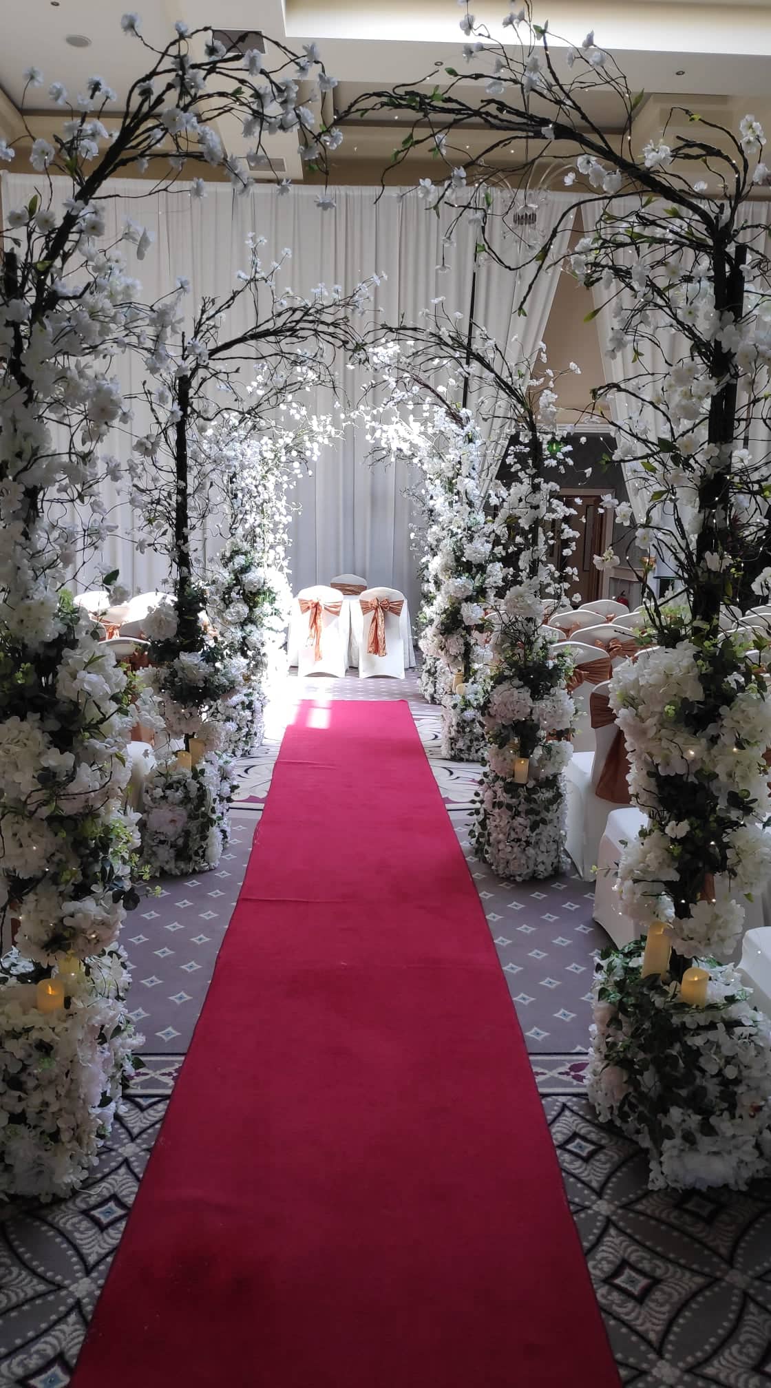Enchanted Wedding Ceremony Package up to 10 trees - Evergreen Silk Plants