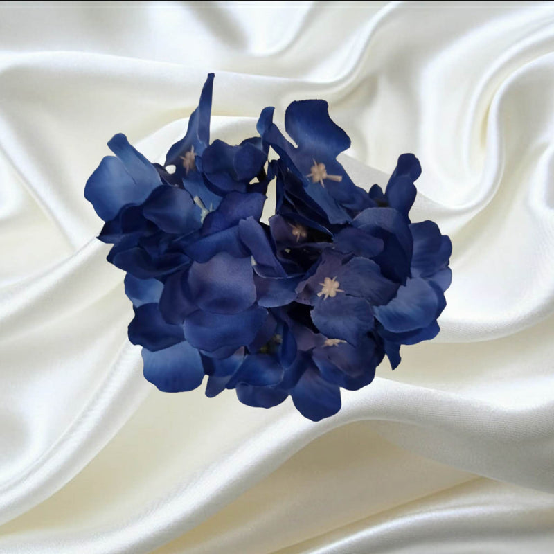 15 cm hydrangea head royal blue | Evergreen Silk Plants