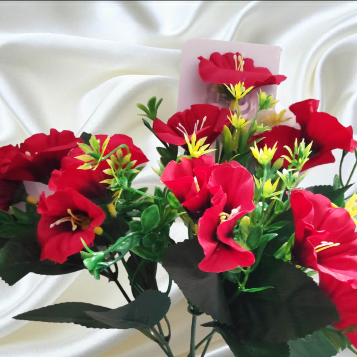 30cm Petunia Bouquet Red | Evergreen Silk Plants
