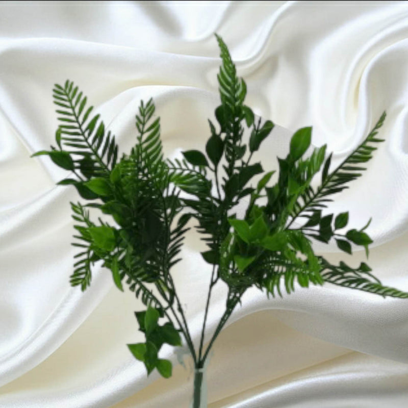 mixed foliage 5 stem | Evergreen Silk Plants