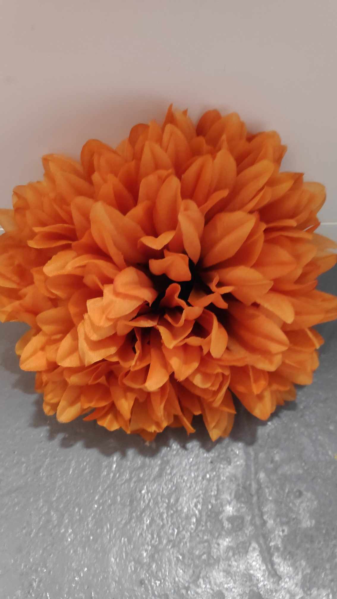xxxlarge Dahila flowerhead orange | Evergreen Silk Plants