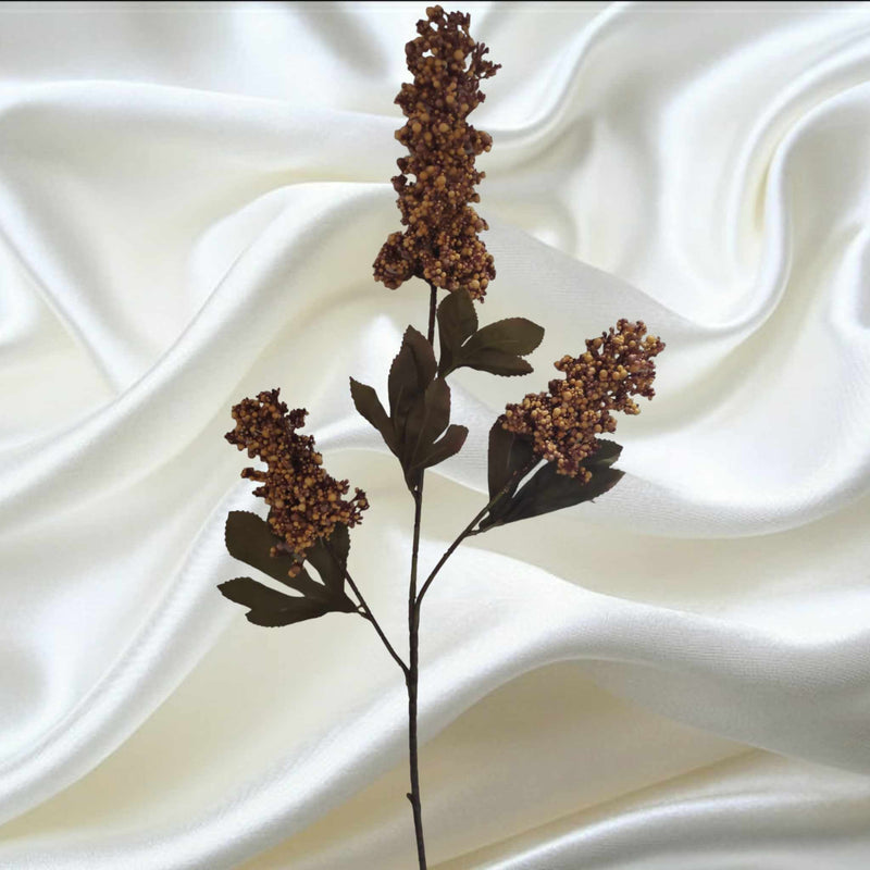 Stemmed 3 headed Decorative Filler | Evergreen Silk Plants
