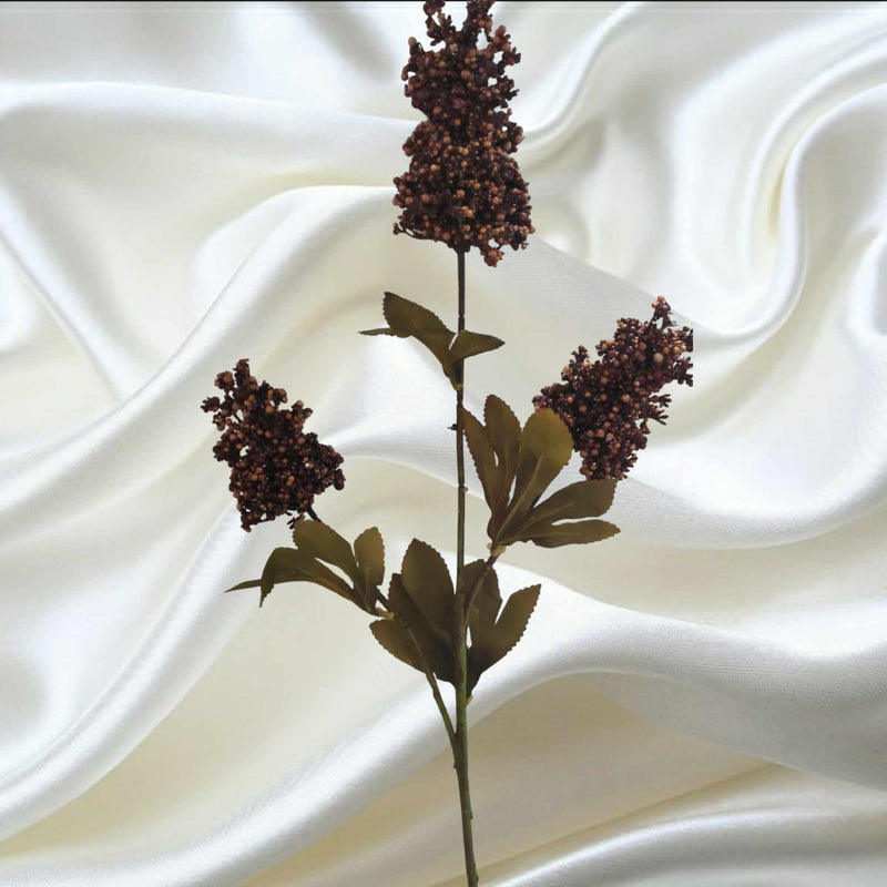 86c 3 headed Decorative Filler DK Brown | Evergreen Silk Plants
