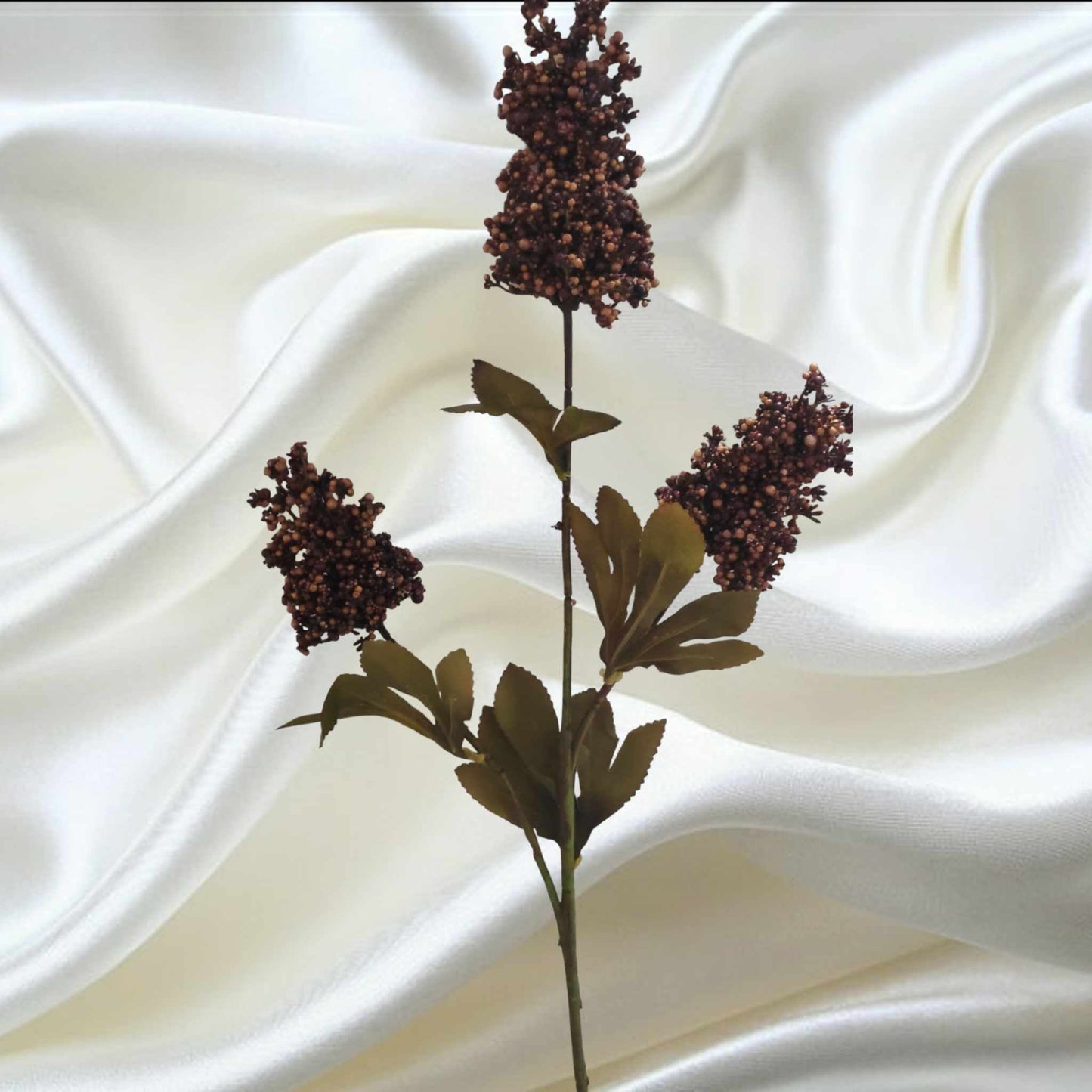 86c 3 headed Decorative Filler DK Brown - Evergreen Silk Plants