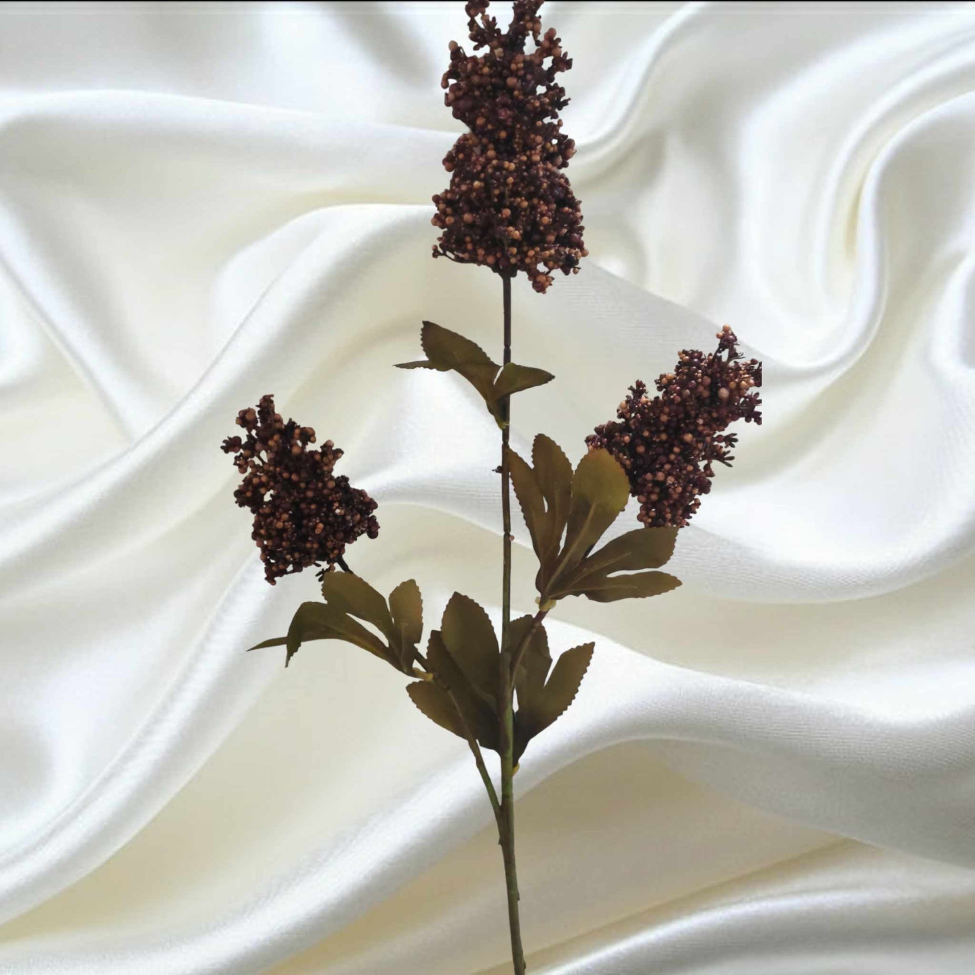 86c 3 headed Decorative Filler DK Brown - Evergreen Silk Plants