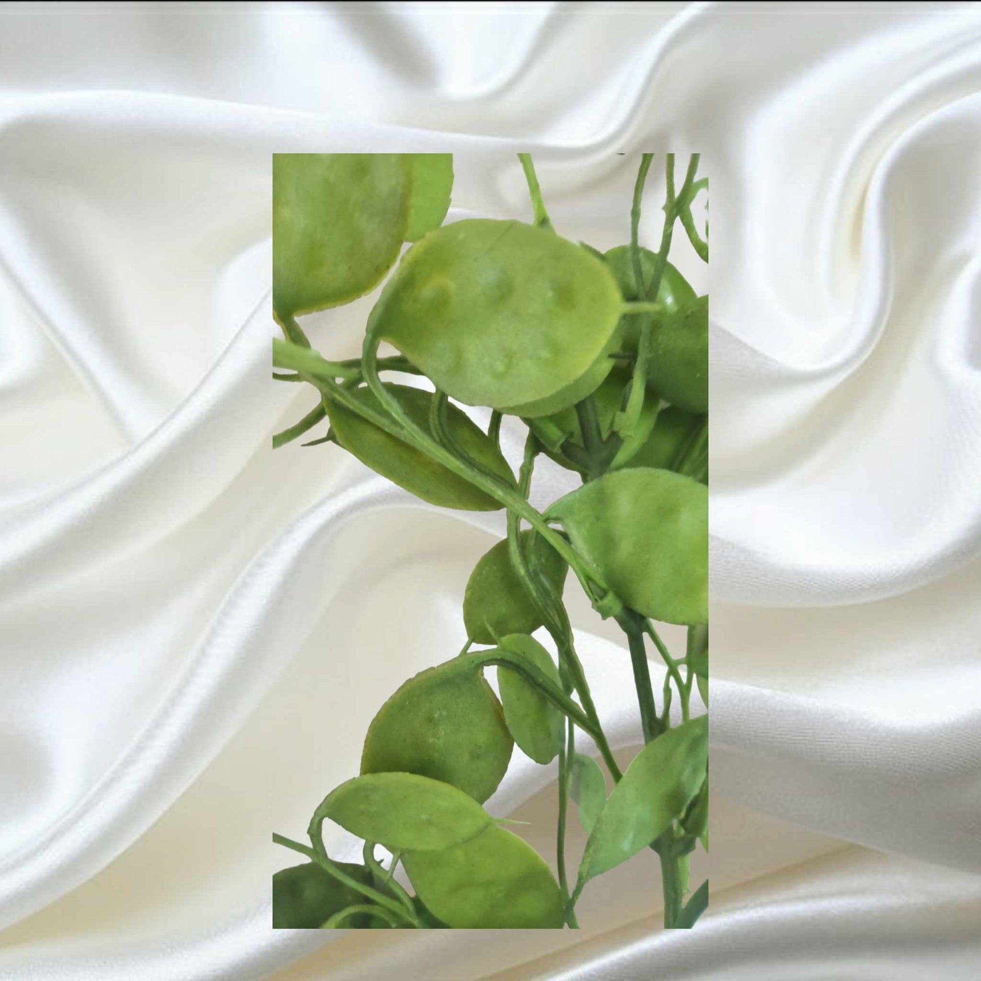 70cm Honesty Leaf Spray - Evergreen Silk Plants