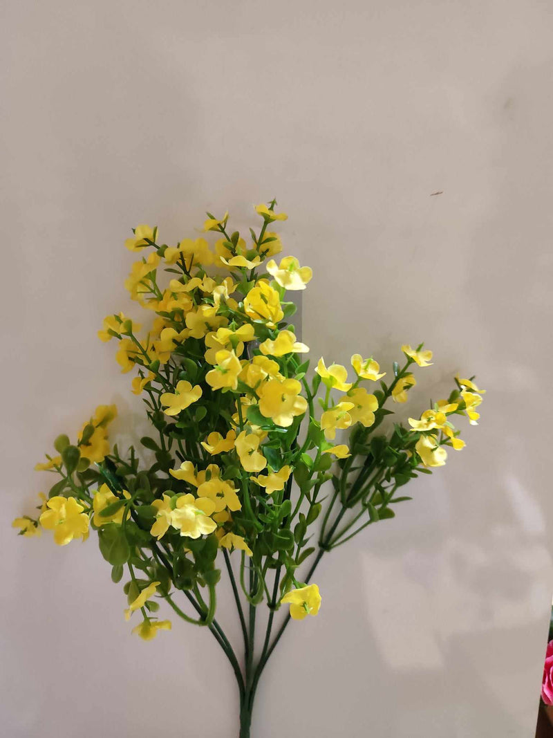 33cm Flowering Filler Yellow - Evergreen Silk Plants