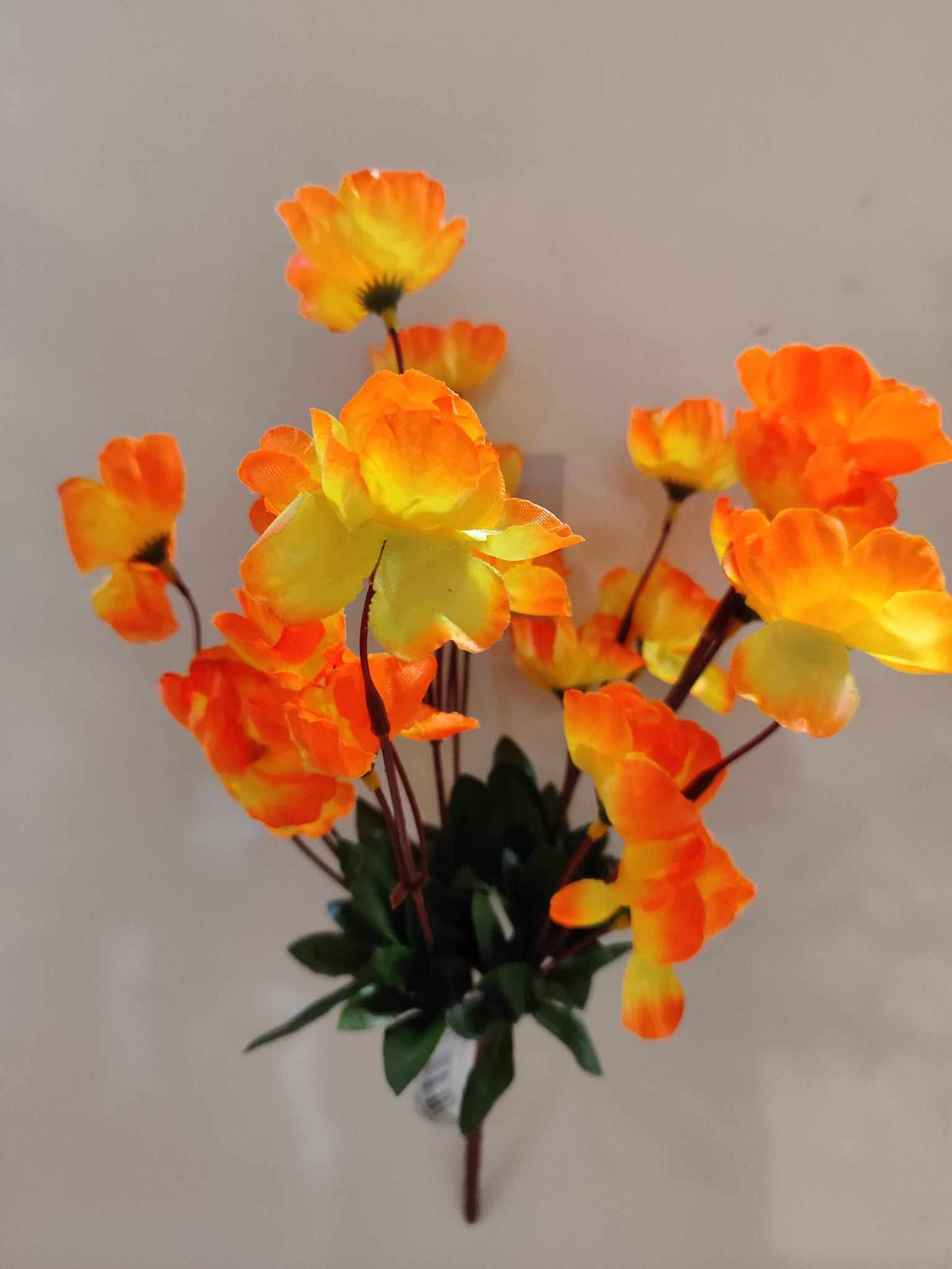 34cm Azalea Bouquet Orange - Evergreen Silk Plants