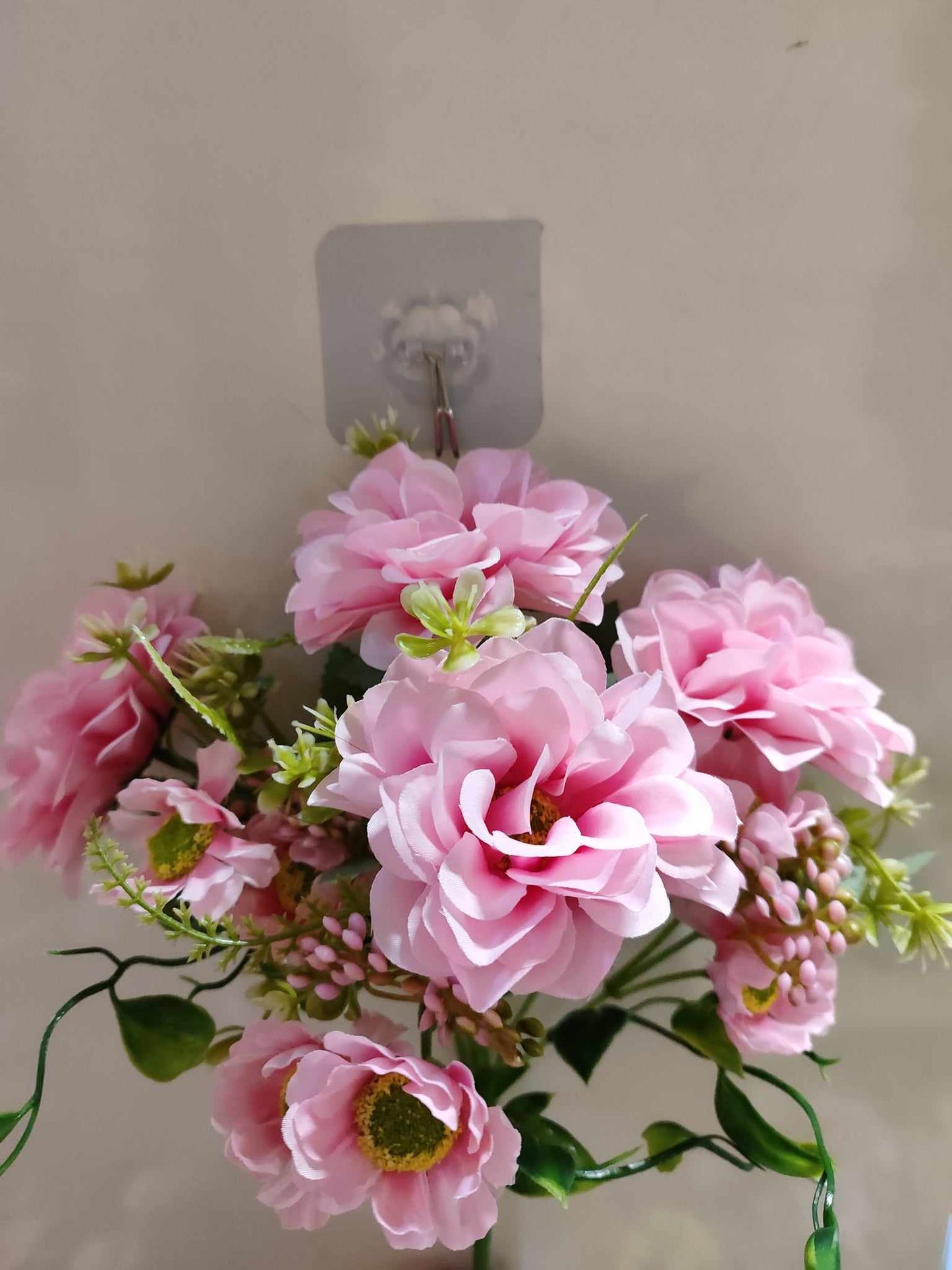 28cm Dahlia mixed Bouquet Pink - Evergreen Silk Plants