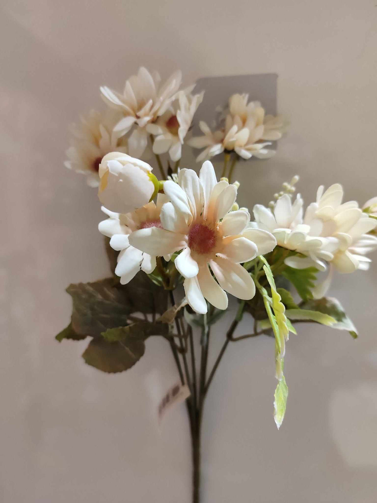 28cm Daisy Bouquet Cream - Evergreen Silk Plants