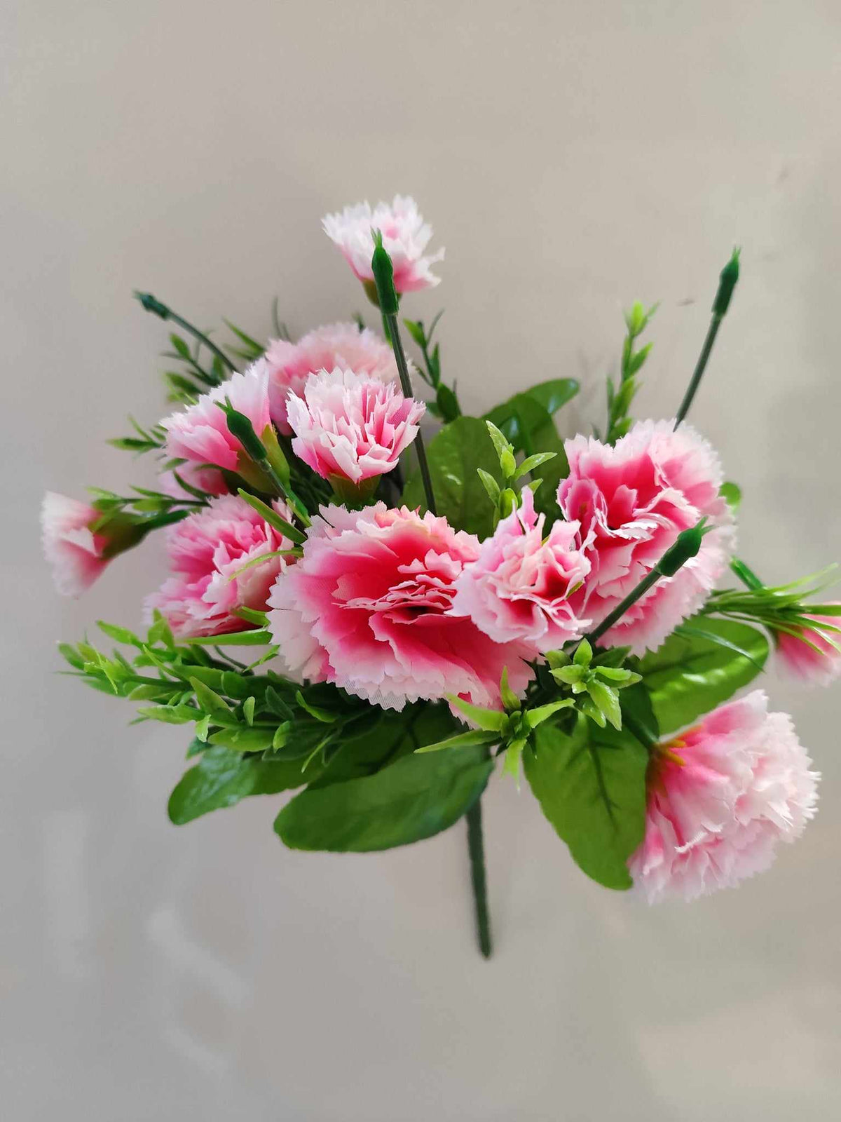 35cm Carnation Bouquet Pink - Evergreen Silk Plants