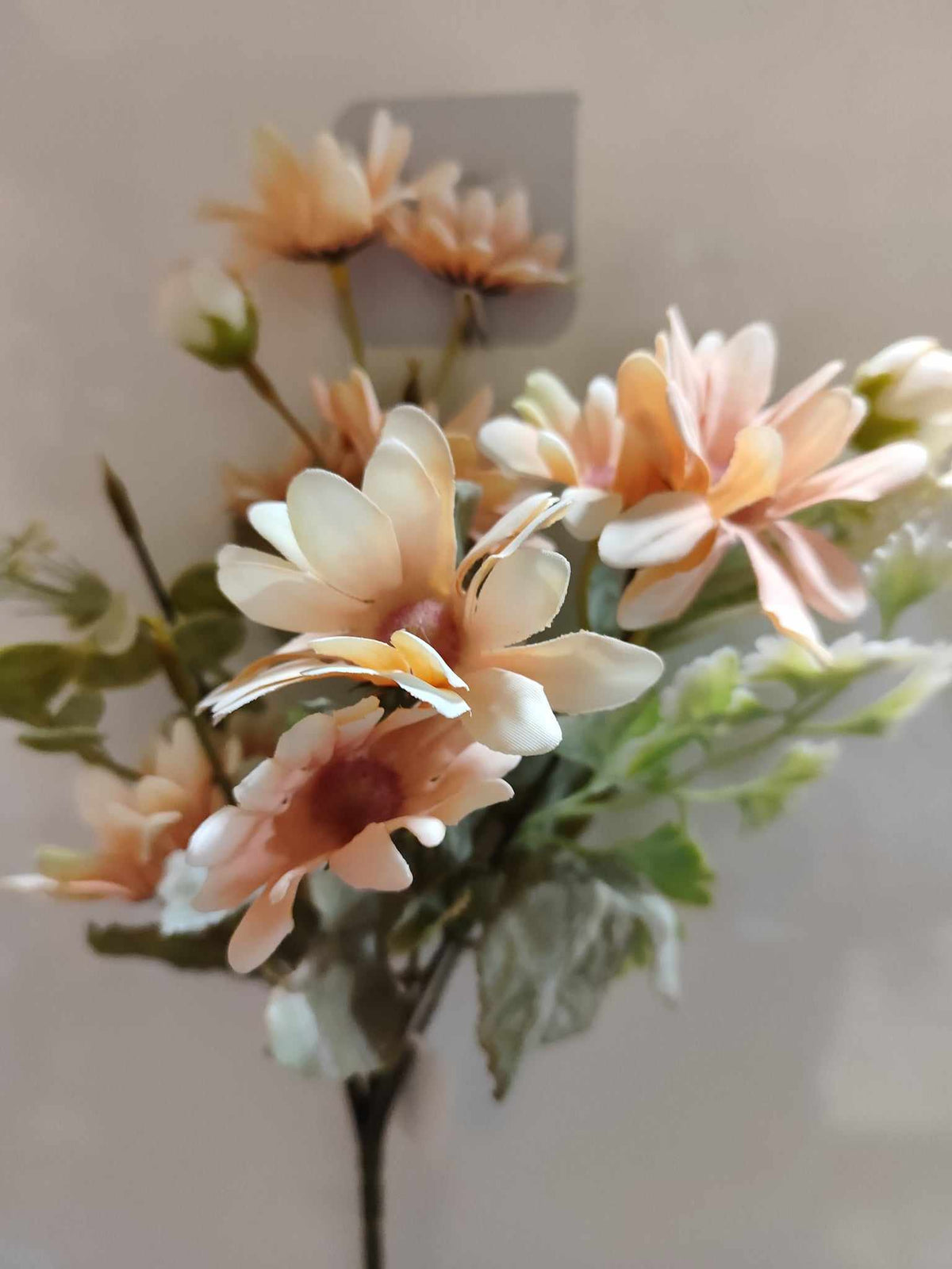 28cm Daisy Bouquet Peach - Evergreen Silk Plants