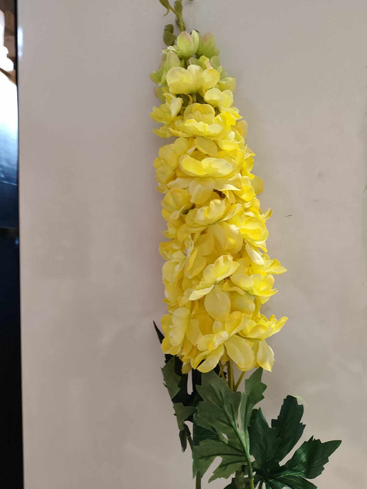 110cm Delphinium Yellow - Evergreen Silk Plants