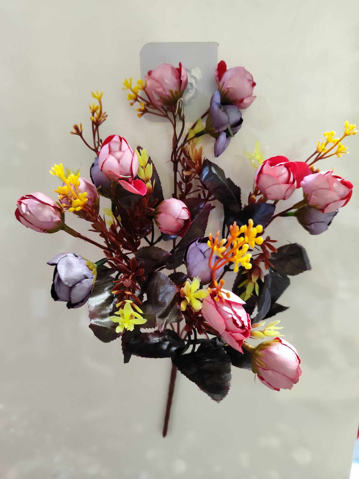 35cm Mini Ranunculus Bouquet Pink/Purple - Evergreen Silk Plants