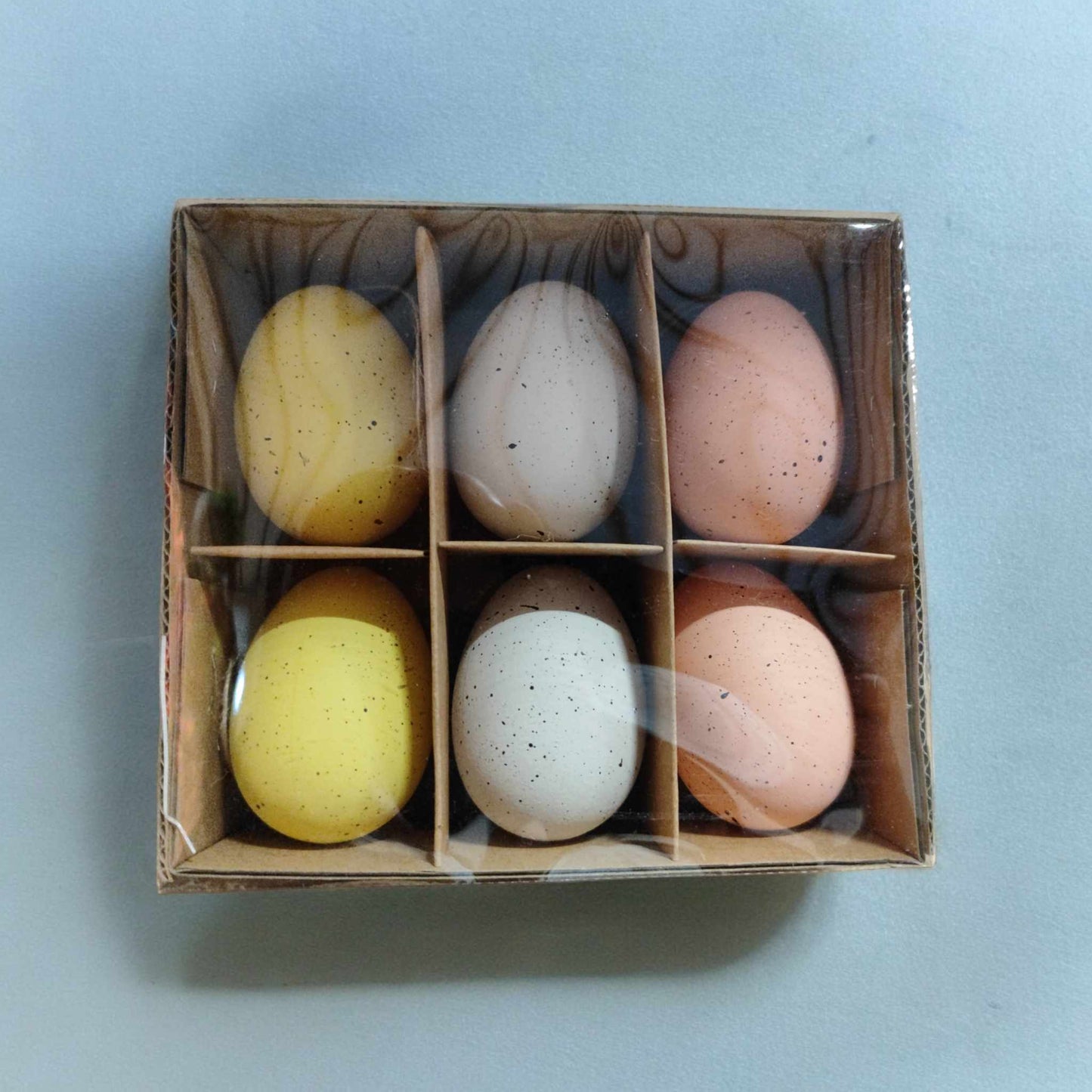 Box of 6 Easter Eggs 6cm - Evergreen Silk Plants