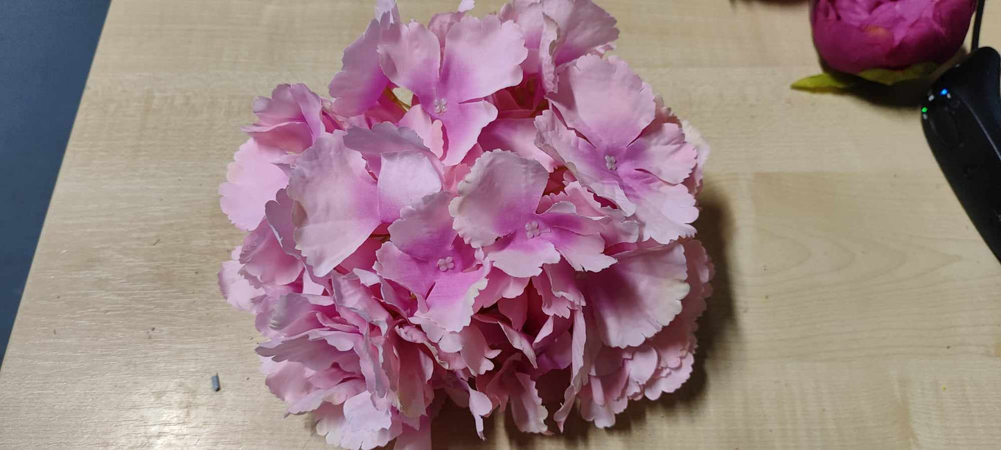 x large hydrangea pink - Evergreen Silk Plants