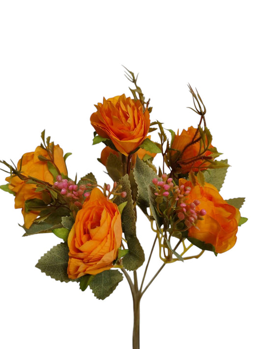 30cm Rose Bouquet Orange