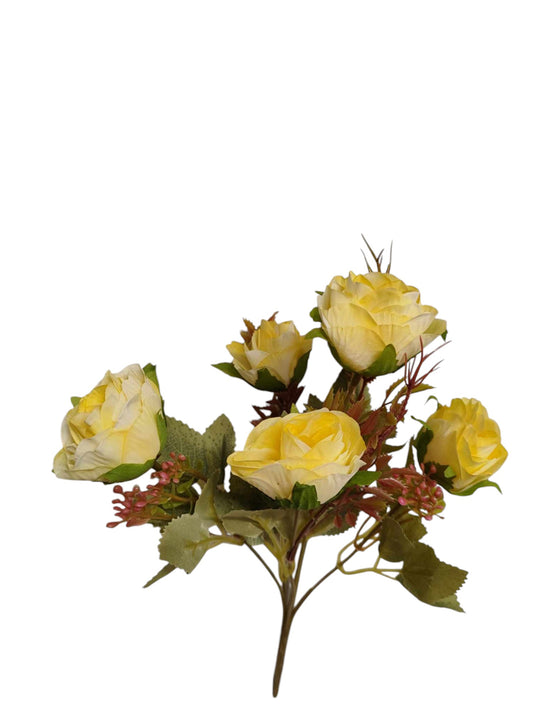 30cm Rose Bouquet Lemon