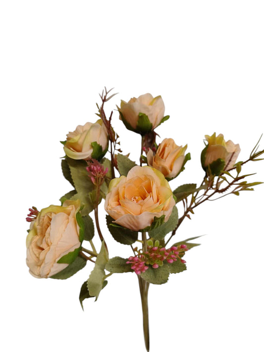 30cm Rose Bouquet Peach