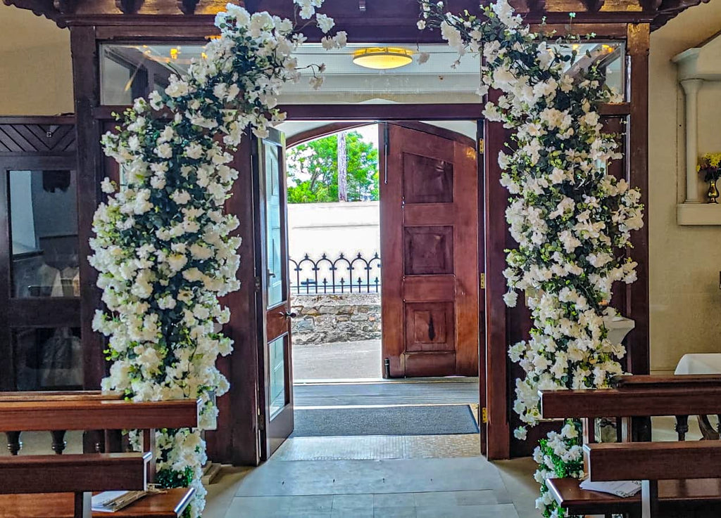 Meadow package floral ceremony arch and aisle flower meadows