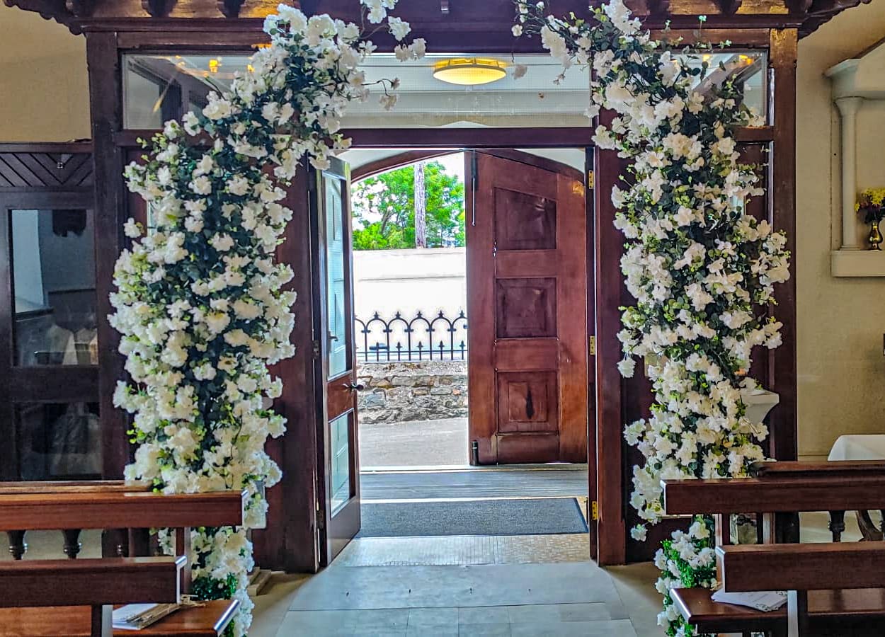 Meadow package floral ceremony arch and aisle flower meadows