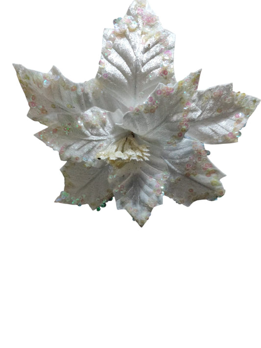 39cm white Poinsettia