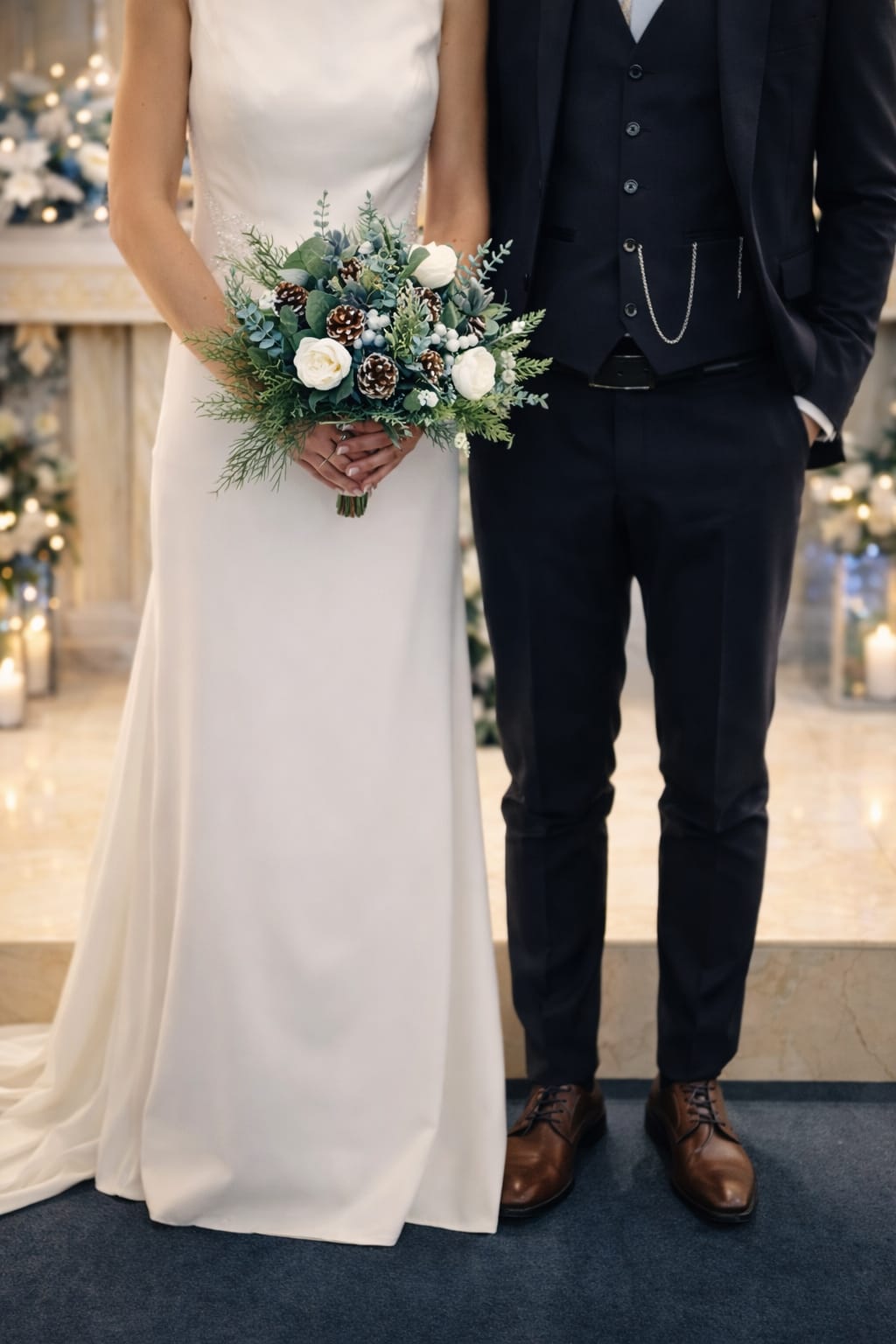 Wedding Bouquets - Evergreen Silk Plants Wedding Bouquets - Artificial Wedding Bouquets - Fake Wedding Bouquets - plants Wedding Bouquets - trees Wedding Bouquets - flowers Wedding Bouquets - greenery 