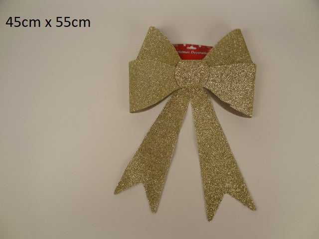 45cm x 55cm Gold Bow - Evergreen Silk Plants