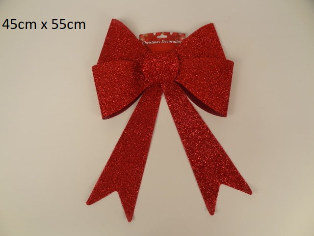 45cm x 55cm Red Bow - Evergreen Silk Plants