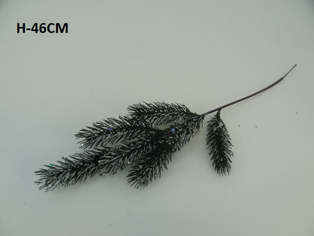 46cm Frosted Spruce Spray - Evergreen Silk Plants