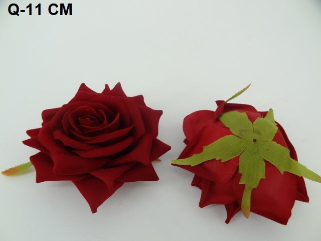 11cm Red Rose Flowerhead