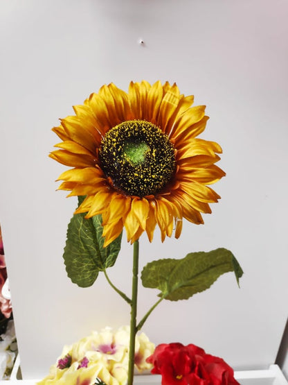 Coloured Stemmed Sunflowers - Evergreen Silk Plants