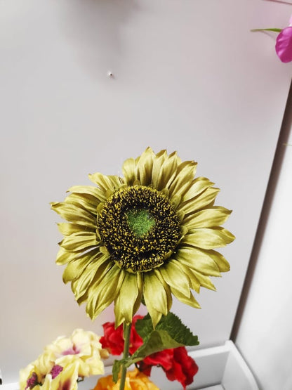 Coloured Stemmed Sunflowers - Evergreen Silk Plants