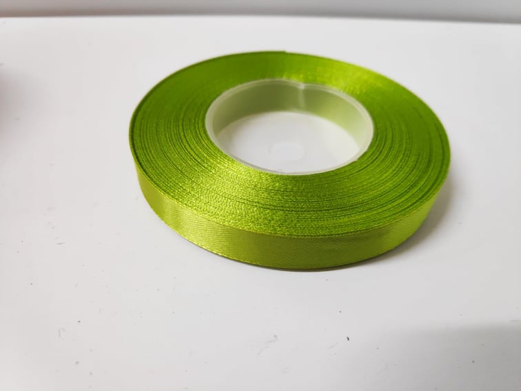 Florist 12mm Satin Ribbon - Evergreen Silk Plants