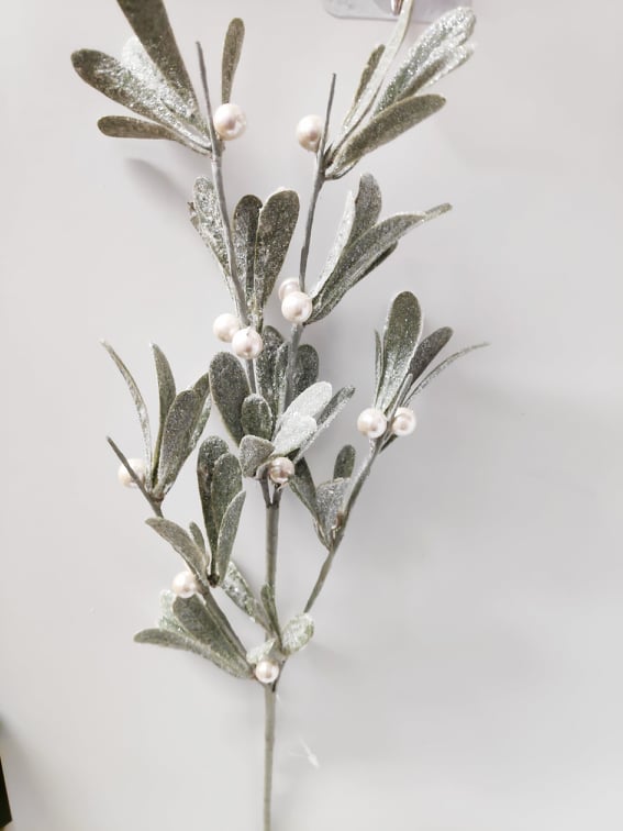 Christmas Mistletoe Branch - Evergreen Silk Plants