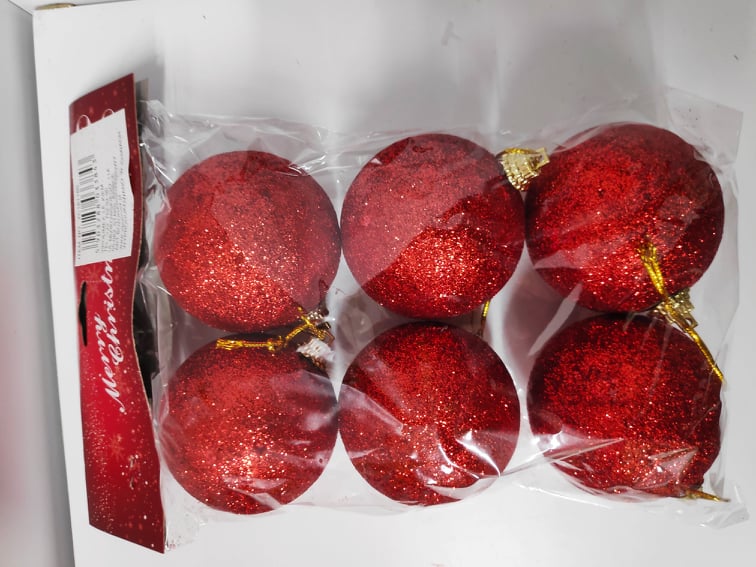 Christmas Balls x6 - Evergreen Silk Plants
