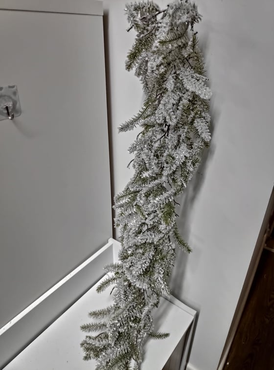 Frosted Garland | Evergreen Silk Plants