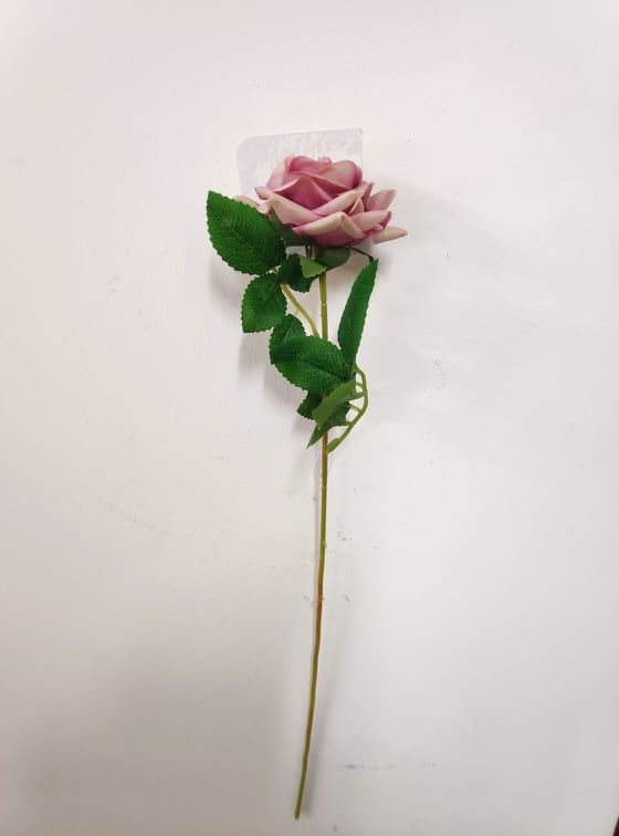 Stemmed Rose Dusty Pink 50cm - Evergreen Silk Plants