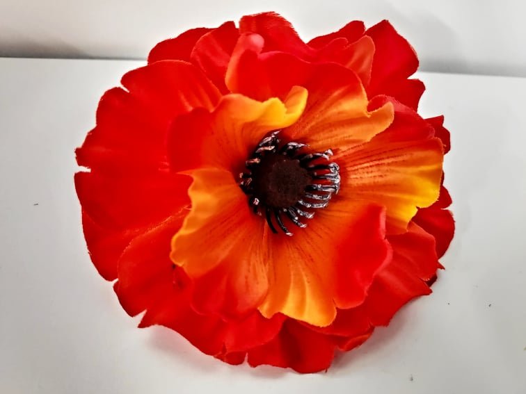 Poppy Flowerhead 11cm - Evergreen Silk Plants