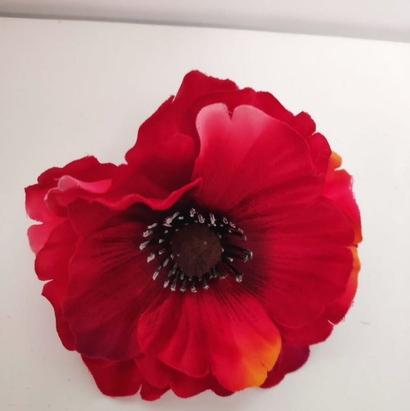 Poppy Flowerhead 11cm - Evergreen Silk Plants