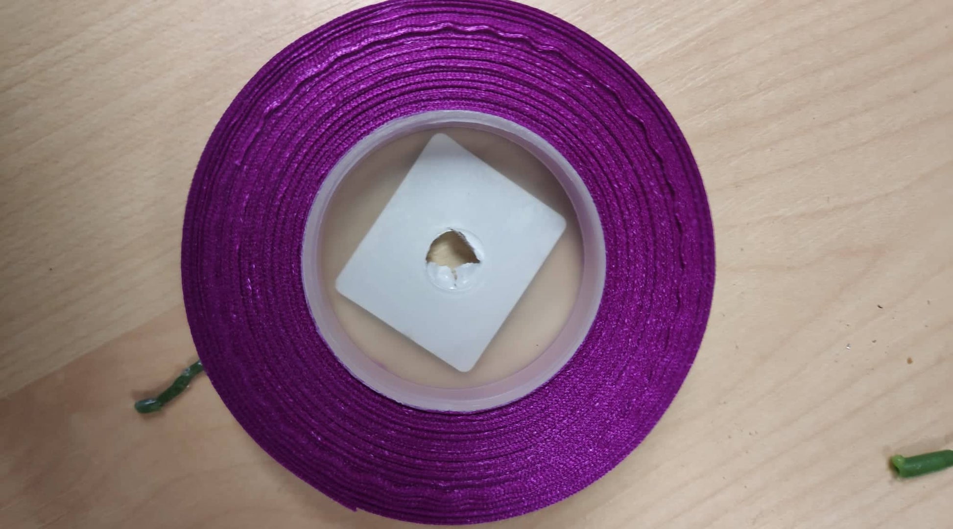 Florist 12mm Satin Ribbon - Evergreen Silk Plants