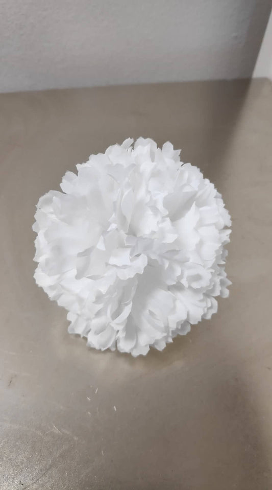 Carnation Flowerhead White - Evergreen Silk Plants