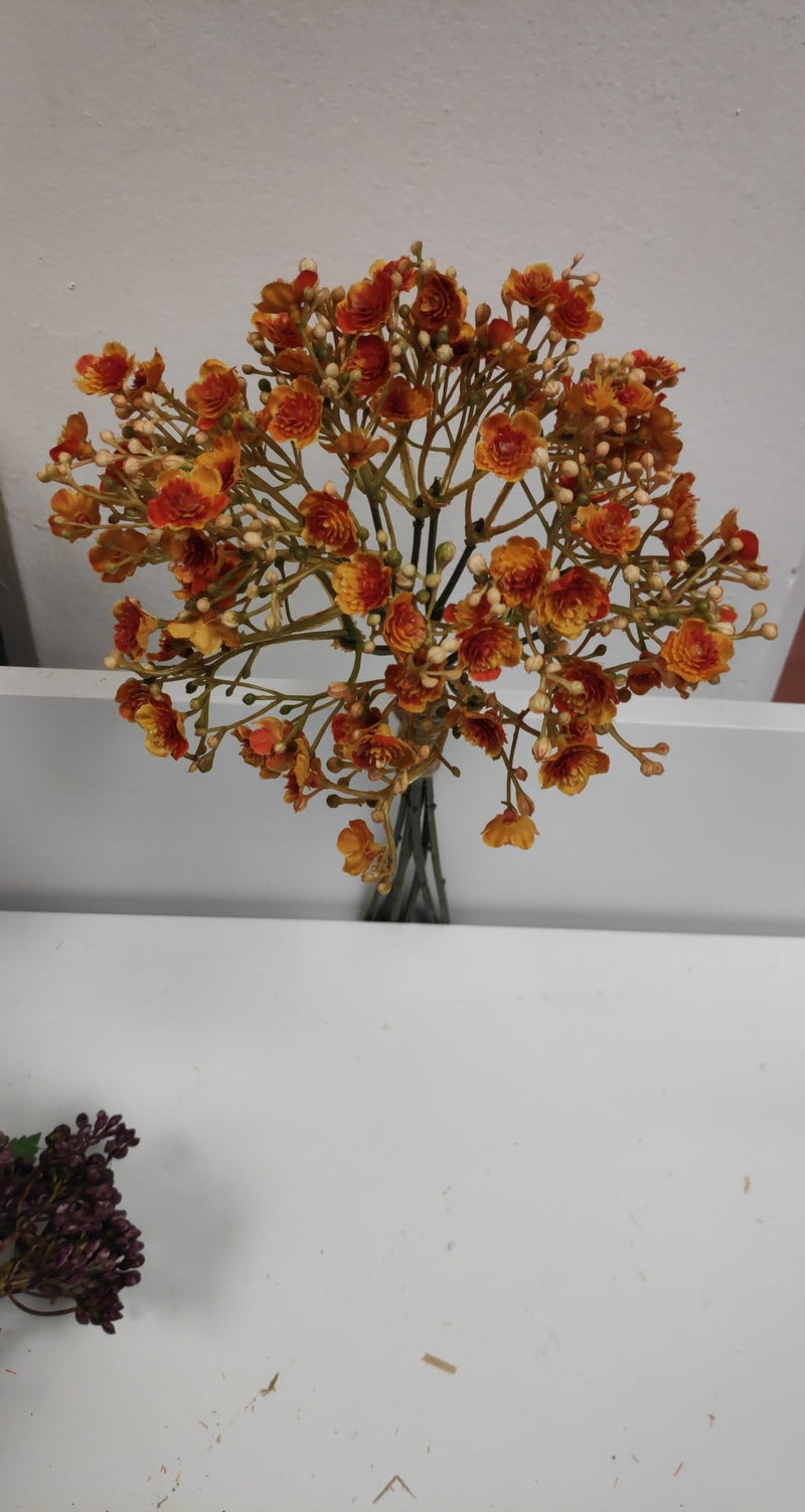 29cm GYP BUNDLE DRY COLOUR ORANGE | Evergreen Silk Plants