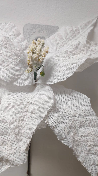 67cm White Poinsettia - Evergreen Silk Plants