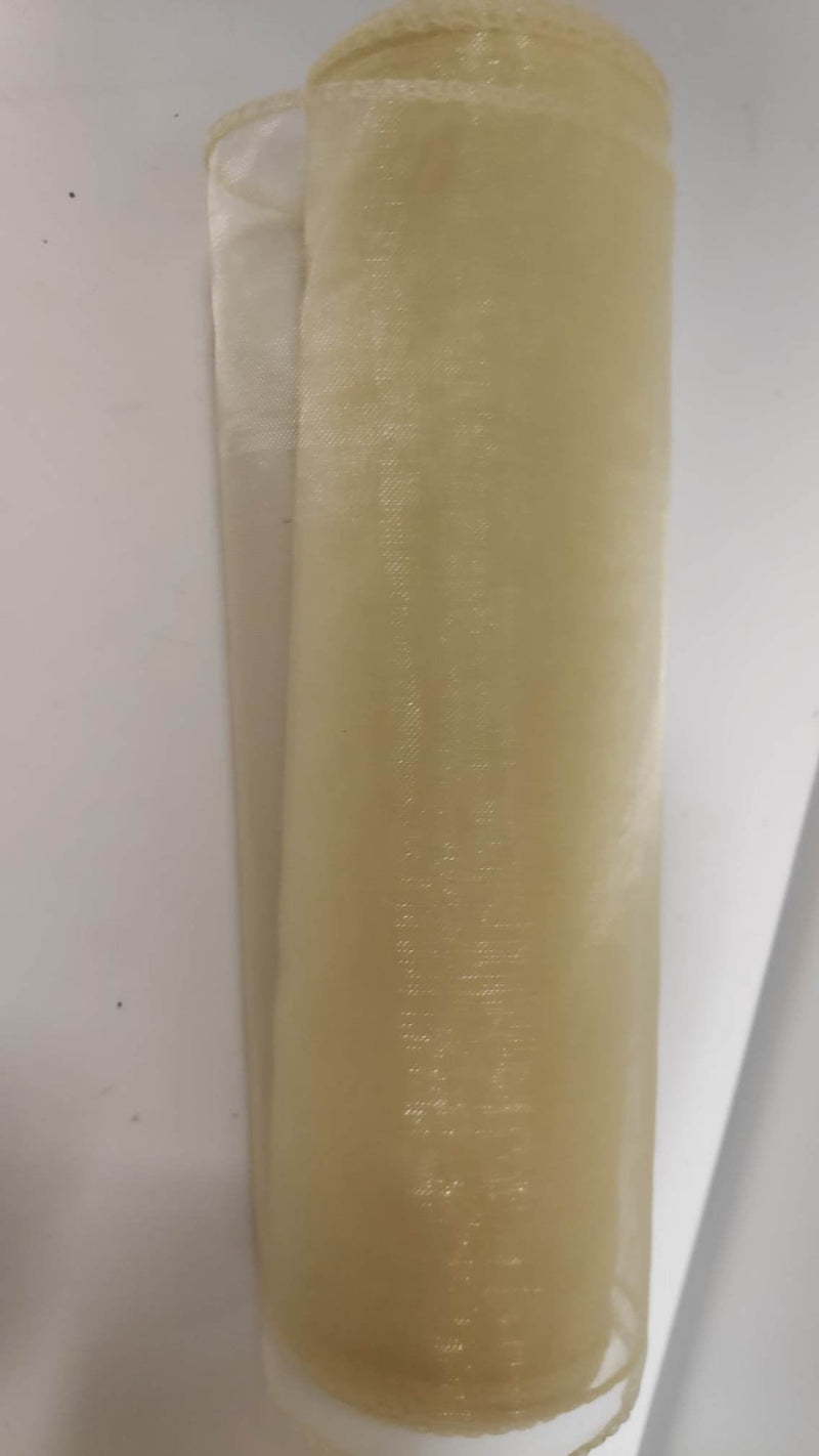 Organza Ribbon Lt Yellow 19cm x 8mtr | Evergreen Silk Plants