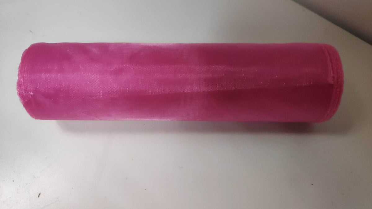 Organza Ribbon Hot Pink 19cm x 8mtr | Evergreen Silk Plants