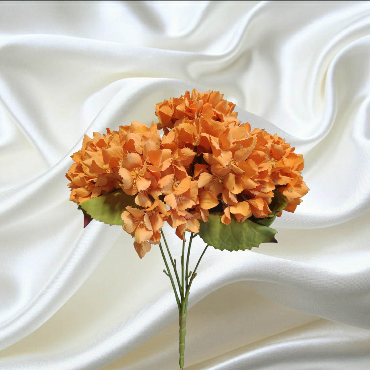 Hydrangea Bouquet Orange | Evergreen Silk Plants